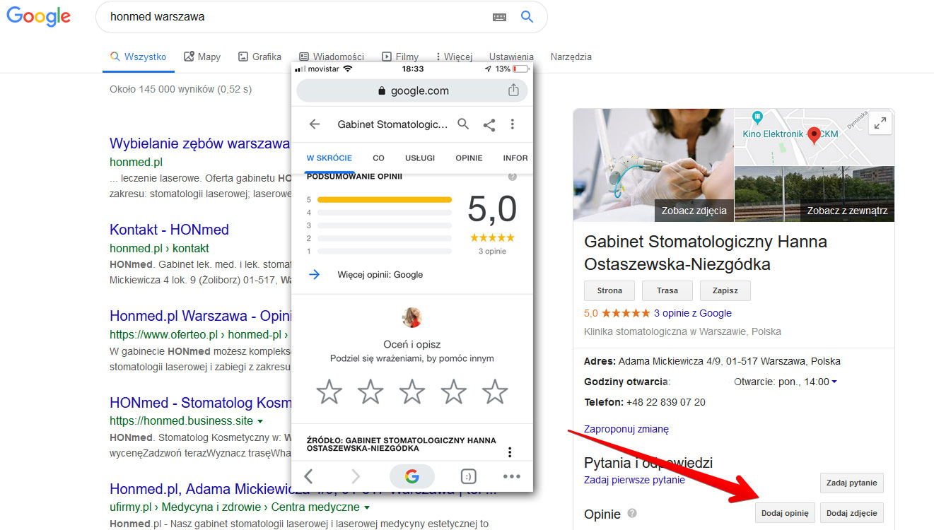 Opinia na google.com